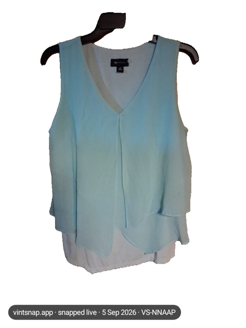 AB Studio Mint Layered V-Neck Sleeveless Camisole